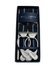 Bretels Navy Lichtblauw Gestreept Witte Leertjes