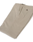 Broek Beige Twill Brushed Katoen