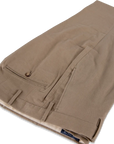 Broek Bruin Twill Brushed Katoen