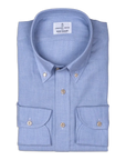 Overhemd Lichtblauw Twill Katoen/Cashmere