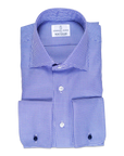 Overhemd Blauw Houndstooth Twill Katoen