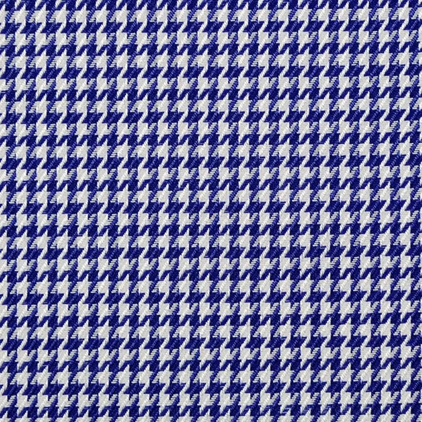 Hemd aus blauer Twill-Baumwolle mit Hahnentrittmuster