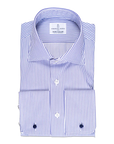Overhemd Blauw Streep Twill Katoen