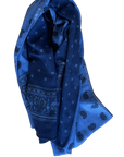 Shawl, blue print Paolo Albizzati