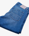 Spijkerbroek Middenblauw met Wassing Katoen