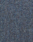 Jasje Blauw Visgraat Shetland Wol