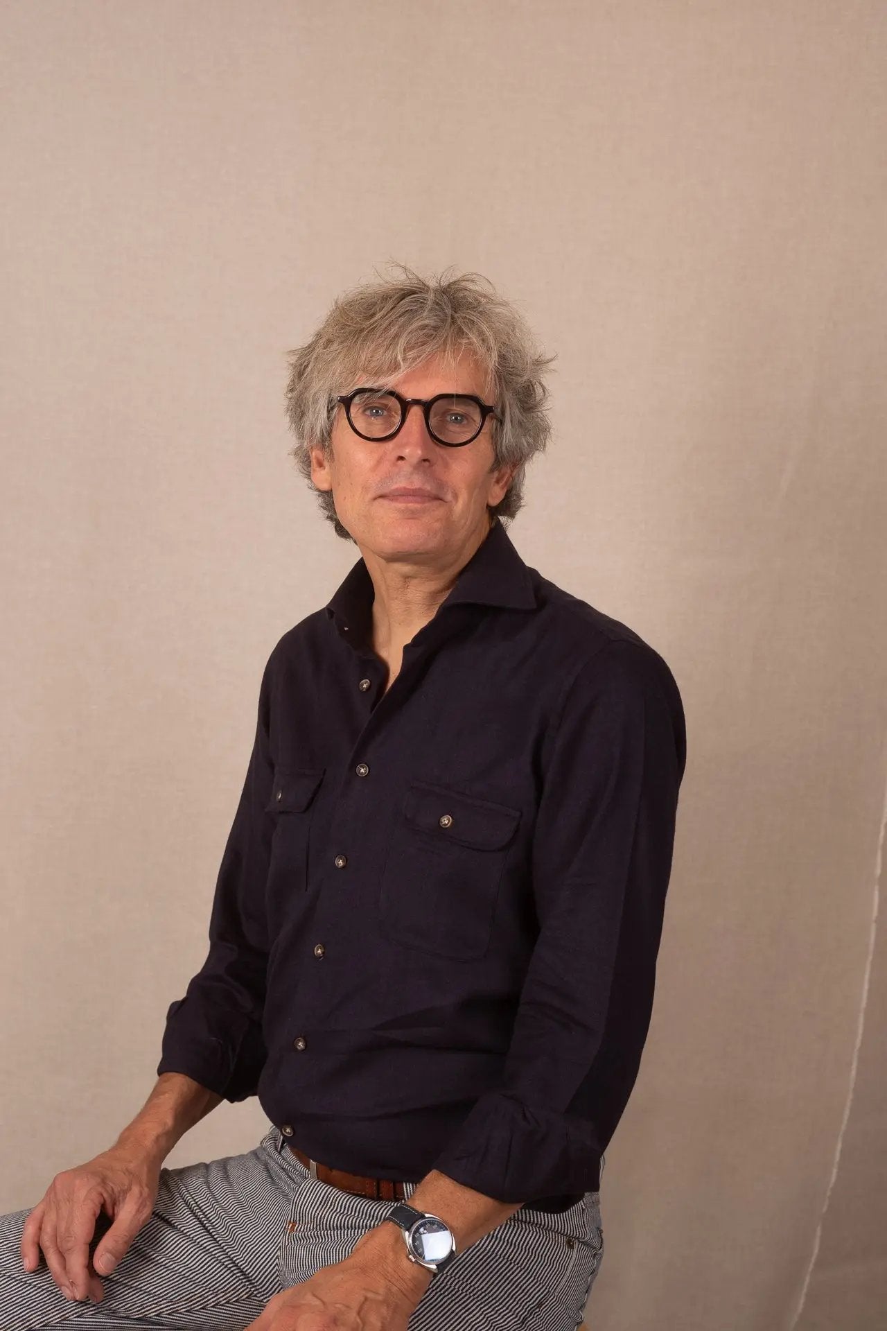 Maathemd Blauw flannel Emanuel Berg