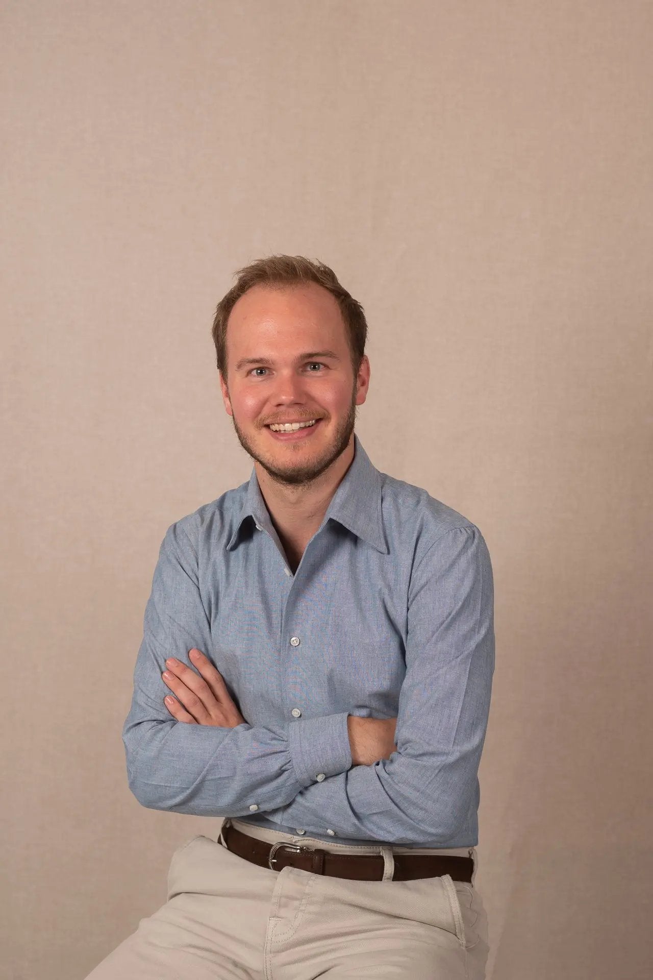 Maathemd Chambray blauw Emanuel Berg