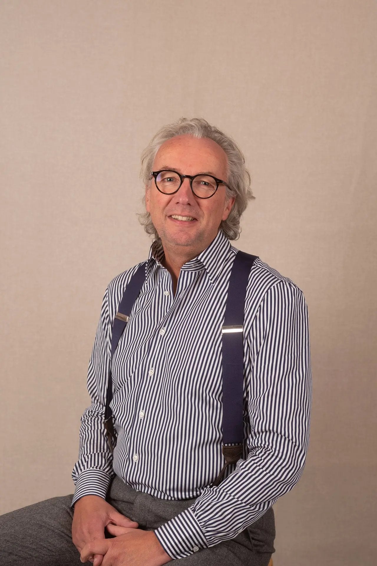 Maathemd Poplin streep blauw Emanuel Berg