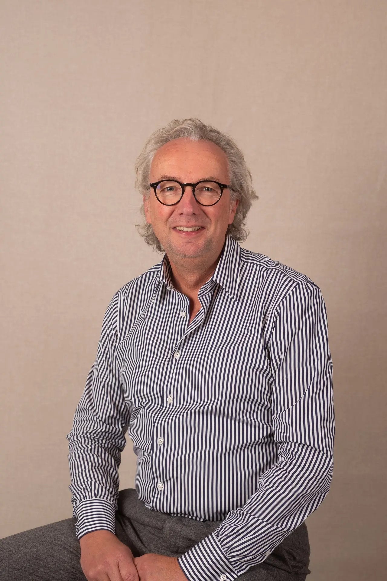 Maathemd Poplin streep blauw Emanuel Berg