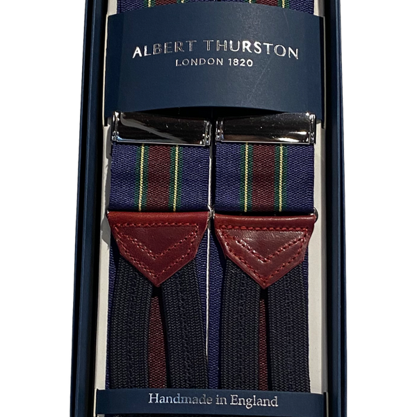 Albert Thurston - Bretels Gestreept Blauwe braids, Bretels | NEW TAILOR Webshop