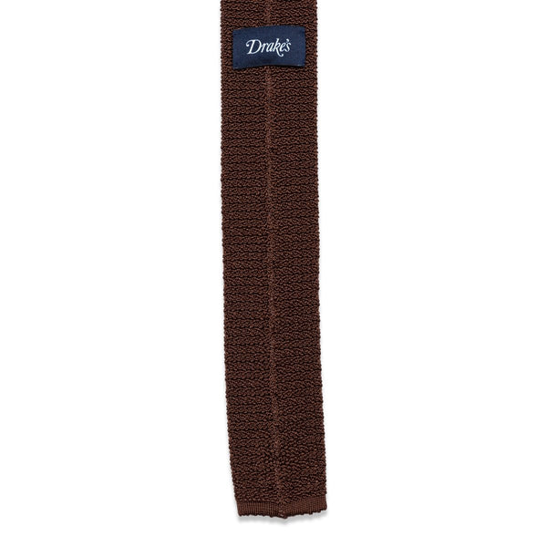 Drake's - Das, Brown knitted, Dassen | NEW TAILOR Webshop