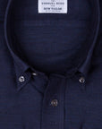 Emanuel Berg - Maatshirt, Dark-Blue Plain Cotton/Cashmere (Smart Casual), Shirt | NEW TAILOR Webshop
