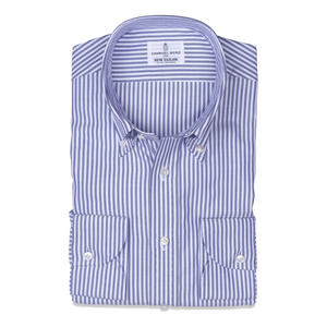 Emanuel Berg - Overhemd Blauw Gestreept Oxford Katoen, Shirt | NEW TAILOR Webshop