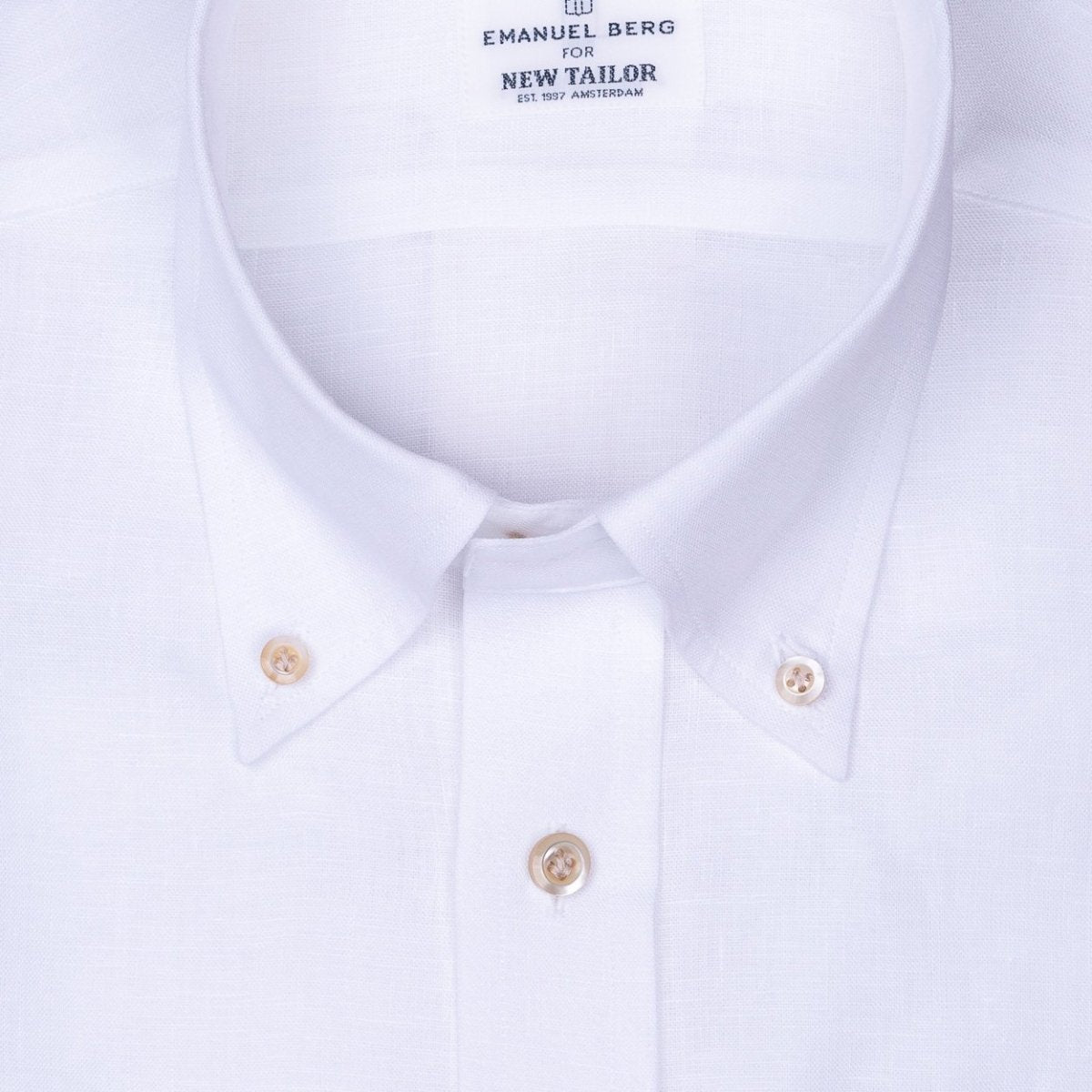 Emanuel Berg - Maatshirt, White Plain Linnen (Smart Casual), Shirt | NEW TAILOR Webshop