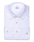 Emanuel Berg - Overhemd Wit Dobby Katoen, Shirt | NEW TAILOR Webshop